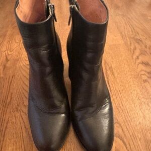 Madewell Mira Black Leather Ankle Boots